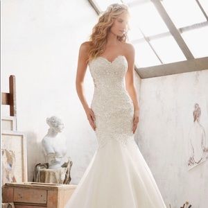 Designer Bridal gown: Mori Lee (ivory, mermaid)
